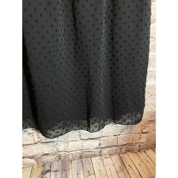 CDM Babydoll Dress Womens Large Black All Over Poms Flutter Sleeve Whimsigoth - Picture 7 of 14